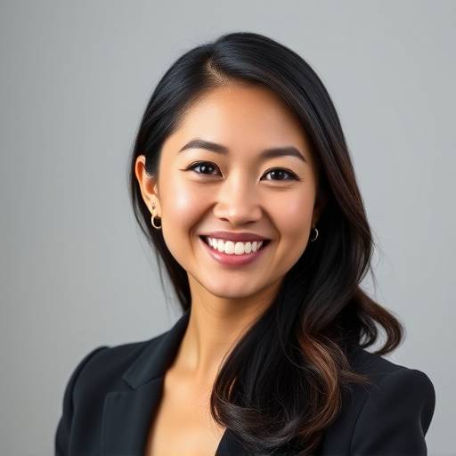 Headshot of Sarah Chen, smiling and looking professional